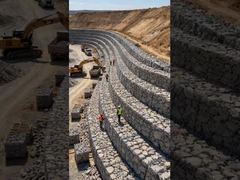 Dağ Nehri Sel Koruması için Güvenilir Gabion İstinat Duvarı