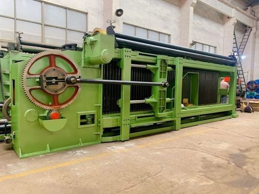 satın al 3300mm Genişlik Çift Bükümlü PLC Kontrollü Gabion Makinesi 66 * 88mm Gabion  Yatak çevrimiçi üretim